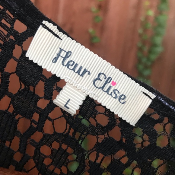 {Fleur Elise} Sheer Slub Long Sleeve Tee - Picture 4 of 7